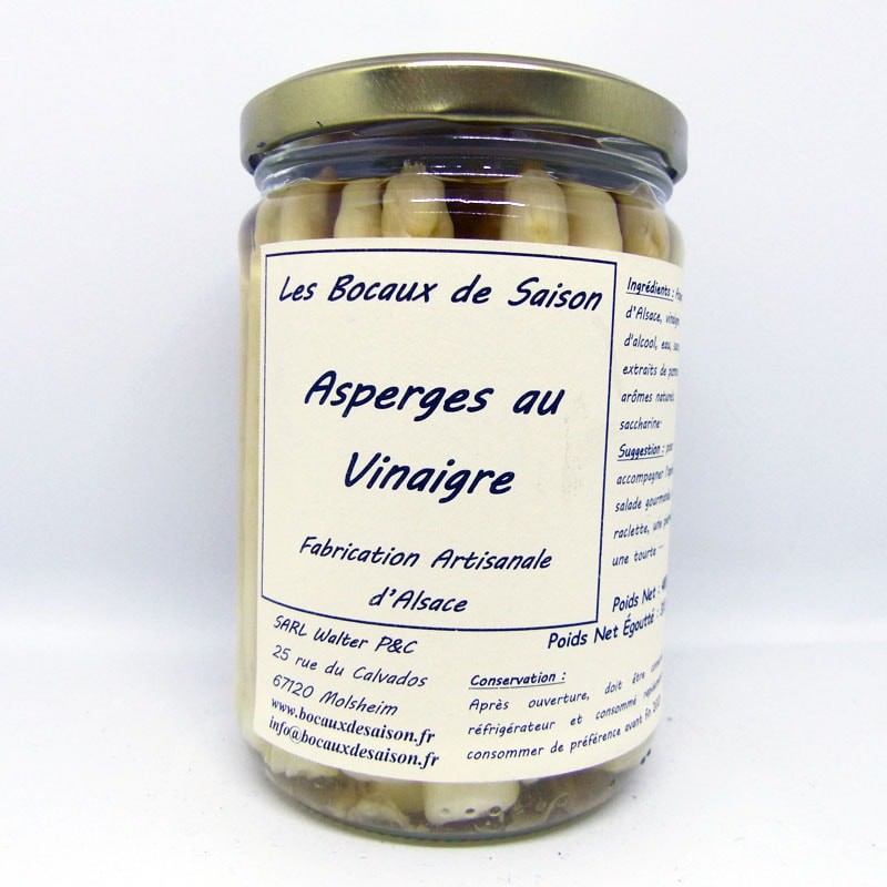 Asperges au vinaigre-confiture-confit-chutney-allégé-sirops-vinaigre-Les Bocaux de saison-Alsace-Strasbourg-Molsheim-Haguenau